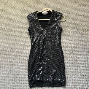 Revolve black sequin dress